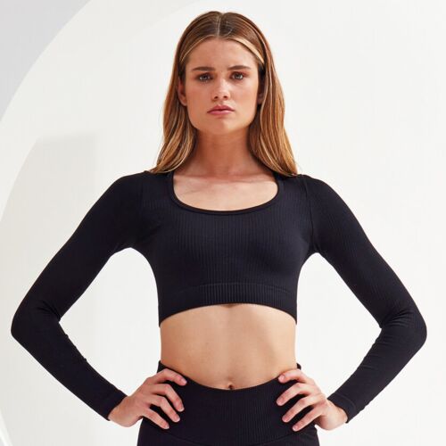 TriDri® Women’s TriDri® ribbed seamless '3D Fit' crop top TR224 Women’s TriDri® ribbed seamless '3D Fit' crop top Thumbnail