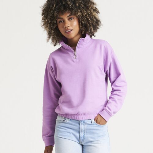 AWDis Just Hoods Women's cropped ¼-zip sweat JH037 Women's cropped ¼-zip sweat Thumbnail