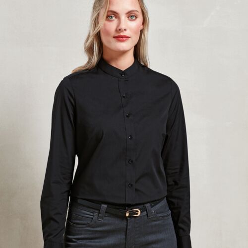 Premier Premier Ladies Banded Collar Grandad Shirt PR358 Premier Ladies Banded Collar Grandad Shirt Thumbnail