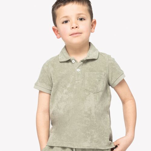 Native Spirit Native Spirit Kids Terry Towel Polo Shirt NS218 Native Spirit Kids Terry Towel Polo Shirt Thumbnail