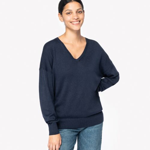 Native Spirit Native Spirit Ladies TENCEL™ V Neck Sweater NS921 Native Spirit Ladies TENCEL™ V Neck Sweater Thumbnail