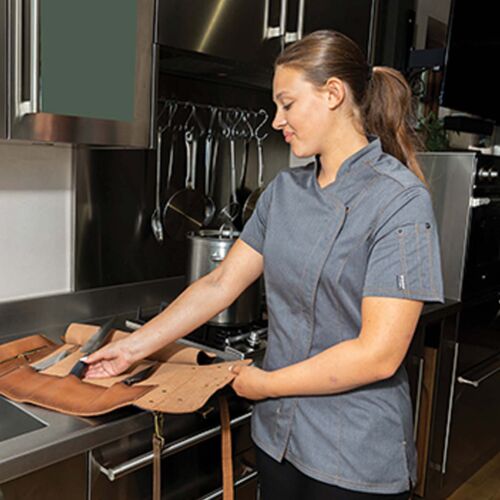 Le Chef Le Chef Ladies Asymmetric Chef's Jacket LE010 Le Chef Ladies Asymmetric Chef's Jacket Thumbnail