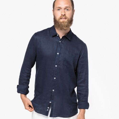 Native Spirit Native Spirit Long Sleeve Linen Shirt NS504 Native Spirit Long Sleeve Linen Shirt Thumbnail