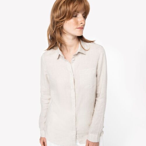 Native Spirit Native Spirit Ladies Long Sleeve Linen Shirt NS505 Native Spirit Ladies Long Sleeve Linen Shirt Thumbnail
