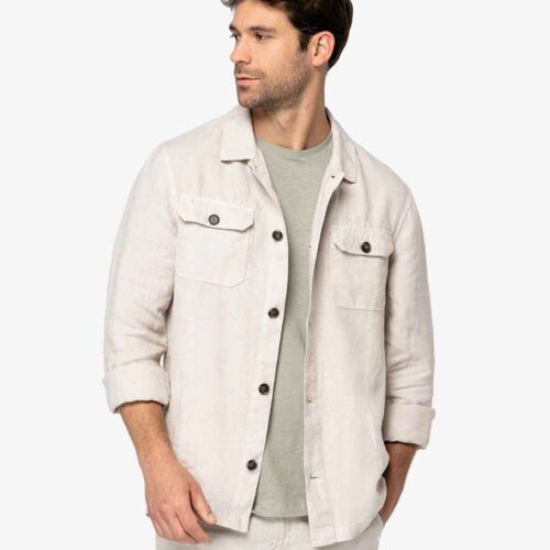 Native Spirit Native Spirit Linen Washed Overshirt NS516 Native Spirit Linen Washed Overshirt Thumbnail