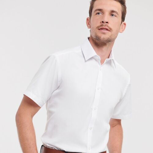 Russell Collection Short sleeve herringbone shirt J963M Short sleeve herringbone shirt Thumbnail