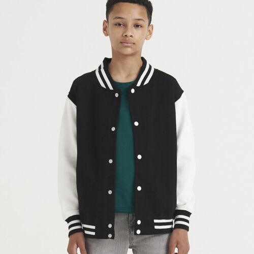 AWDis Just Hoods Kids varsity jacket JH43J Kids varsity jacket Thumbnail