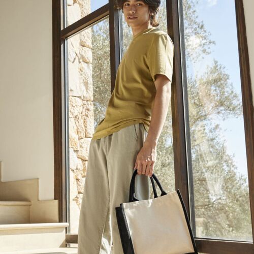 Printers midi jute tote Thumbnail