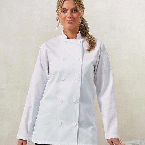 Premier Women's long sleeve chef's jacket PR671 Women's long sleeve chef's jacket Thumbnail
