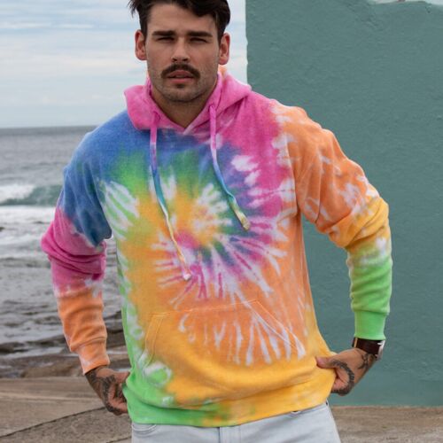 Colortone Rainbow tie-dye hoodie TD31M Rainbow tie-dye hoodie Thumbnail