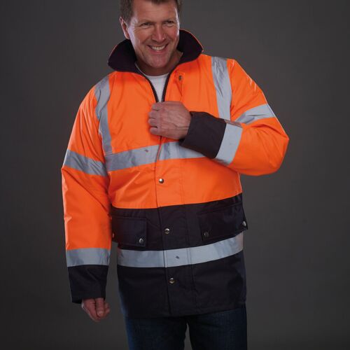 Yoko Hi-vis two-tone motorway jacket (HVP302) YK048 Hi-vis two-tone motorway jacket (HVP302) Thumbnail