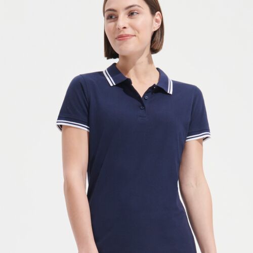 SOL'S SOL'S Ladies Pasadena Tipped Cotton Piqué Polo Shirt 10578 SOL'S Ladies Pasadena Tipped Cotton Piqué Polo Shirt Thumbnail