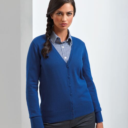 Premier Premier Ladies Cotton Acrylic V Neck Cardigan PR697 Premier Ladies Cotton Acrylic V Neck Cardigan Thumbnail