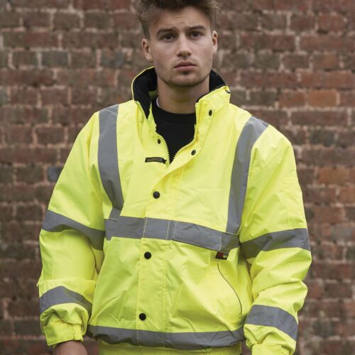 Warrior Warrior Hi-Vis Fleece Lined Bomber Jacket WR006 Warrior Hi-Vis Fleece Lined Bomber Jacket Thumbnail