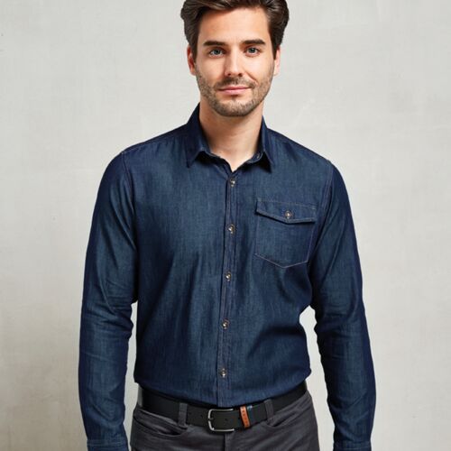 Premier Premier Jeans Stitch Denim Shirt PR222 Premier Jeans Stitch Denim Shirt Thumbnail