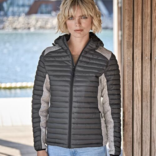 Tee Jays Tee Jays Ladies Crossover Hooded Padded Outdoor Jacket T9611 Tee Jays Ladies Crossover Hooded Padded Outdoor Jacket Thumbnail