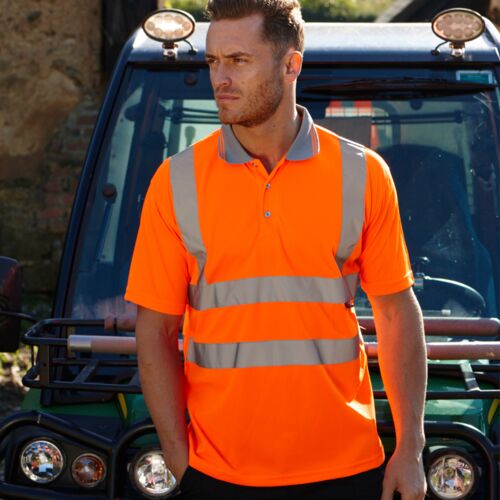 Warrior Warrior Hi-Vis Polo Shirt WR002 Warrior Hi-Vis Polo Shirt Thumbnail