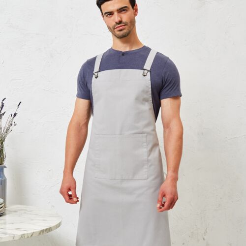 Premier Premier Cross Back Barista Bib Apron PR129 Premier Cross Back Barista Bib Apron Thumbnail