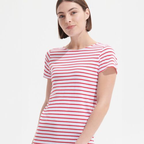 SOL'S SOL'S Ladies Miles Striped T-Shirt 01399 SOL'S Ladies Miles Striped T-Shirt Thumbnail