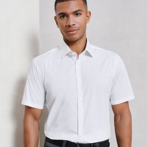 Premier Stretch fit cotton poplin short sleeve shirt PR246 Stretch fit cotton poplin short sleeve shirt Thumbnail
