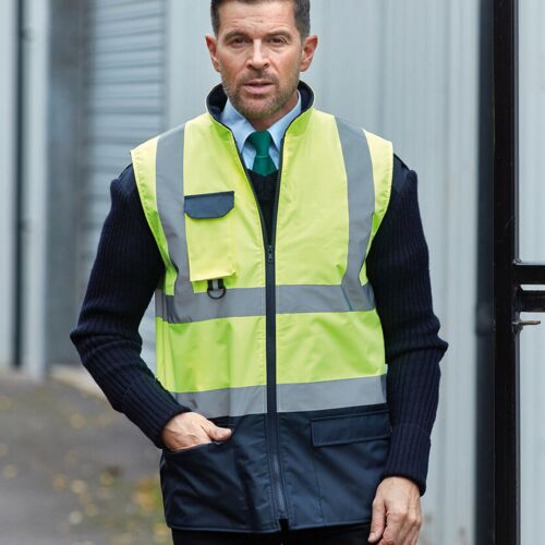 Yoko Hi-vis padded bodywarmer (HV005) YK105 Hi-vis padded bodywarmer (HV005) Thumbnail
